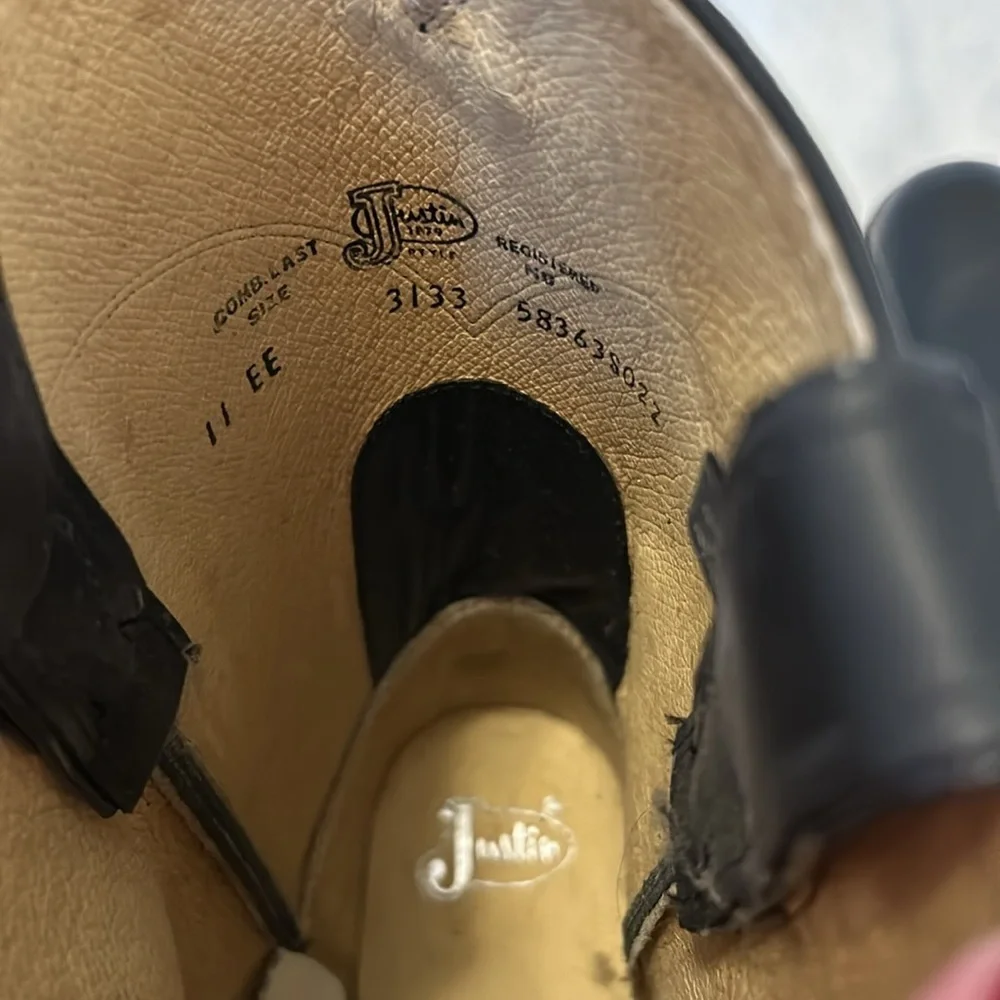 Justin Kipskin J-Flex Comfort Boots Black